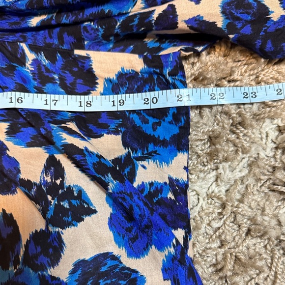 Olivaceous Blue & Black Cotton Floral Boho Blouse size Large - Picture 13 of 16